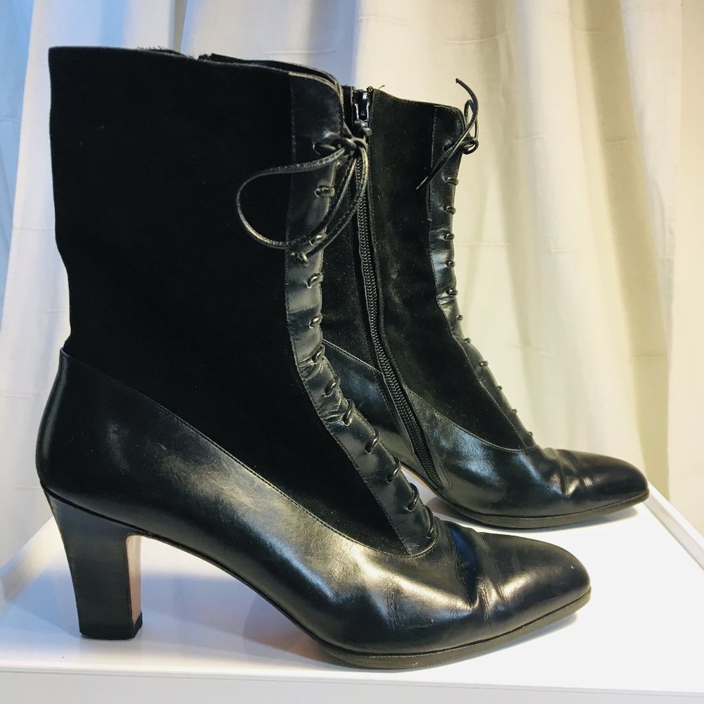 Salvatore Ferragamo Leather and Suede Boots